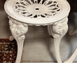 Paire de chaises de jardin en métal laqu