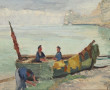 Ecole Française Xxème "Pêcheurs, environ