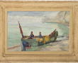 Ecole Française Xxème "Pêcheurs, environ