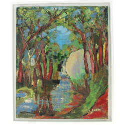 C. JANIN-DONIAS (Xxème) "L'Aven au Bois 