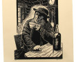 R.WALTON (Xxème) "Breton dans son intéri