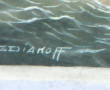 G.DIACOFF (Xxème) "Trois mâts en mer", g