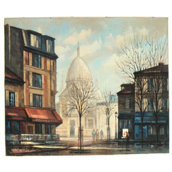Ecole Parisienne XXème "Vue de Paris au 