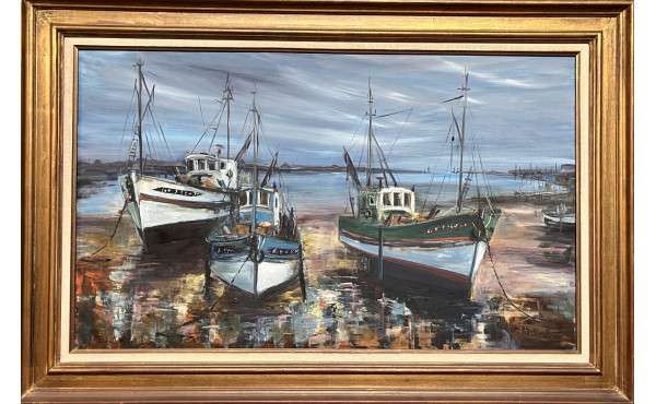 Raymond SCUILLER (1930-2003) "Bateaux de