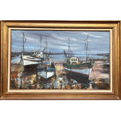 Raymond SCUILLER (1930-2003) "Bateaux de