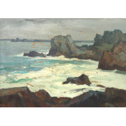 Lionel FLOCH (1895-1972) "Côte rocheuse"