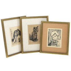 Gaston BARRET (1910-1991) - Lot de 3 pet
