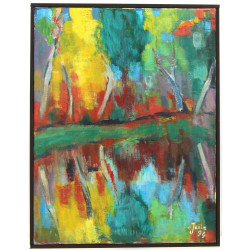 C. JANIN-DONIAS (Xxème) "Paysage au Bois