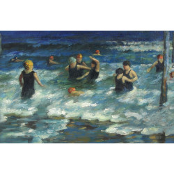 Ecole Française Xxème "Baigneurs", huile