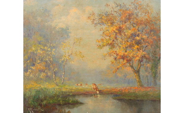 Armand RABOUILLE (1897-1955) "Vache s'ab