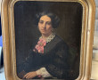 Ecole XIXème "Portrait de jeune femme br
