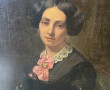 Ecole XIXème "Portrait de jeune femme br