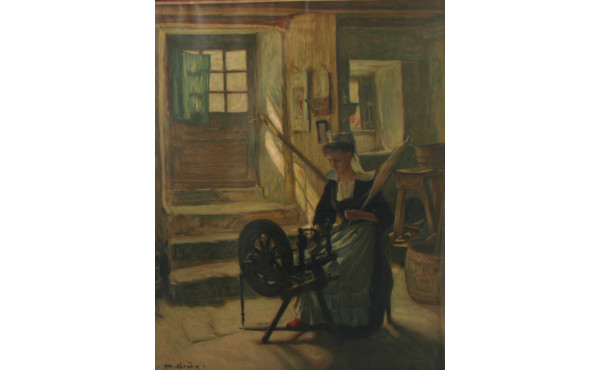 Maurice GRÜN (1869-1947) "Fileuse breton