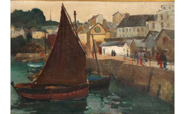 Pierre WAGNER (1897-1943) "Le port, Doua