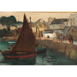 Pierre WAGNER (1897-1943) "Le port, Doua