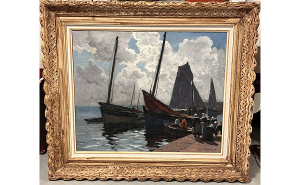Paul ESCHBACH (1881-1961) "Marine à Conc