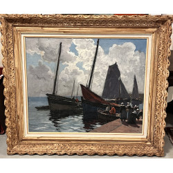 Paul ESCHBACH (1881-1961) "Marine à Conc