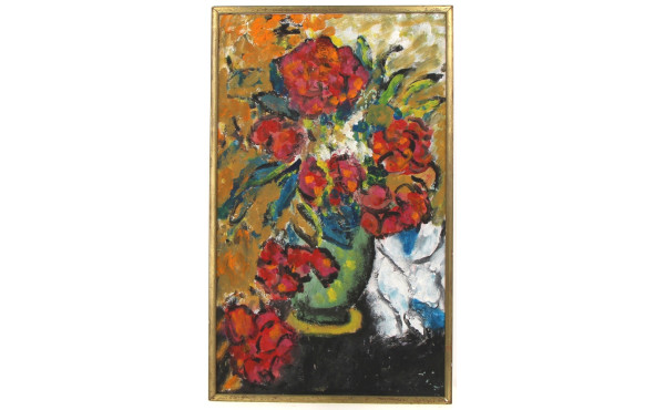 RASKIN (Xxème) "Bouquet de fleurs", huil