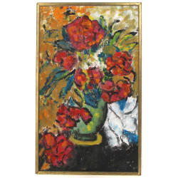 RASKIN (Xxème) "Bouquet de fleurs", huil