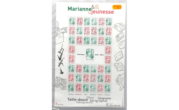 Feuille multi-techniques "Marianne et la