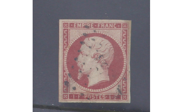 FRANCE - rare 1 fr carmin n° 18 oblit, c