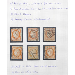 FRANCE - 6 exemplaires du n°38 avec vari