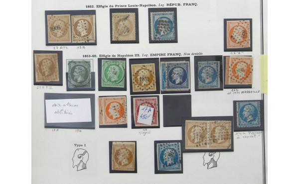 FRANCE - 22 timbres classiques dont 19 