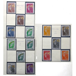 15 "Mariannes Etoiles d'or Maxi timbres"