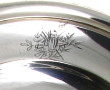 Paire de petits plats ronds en métal arg