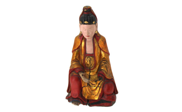 BOUDDHA - Sculpture en bois sculpté poly
