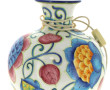 Grande lampe boule en céramique à décor 