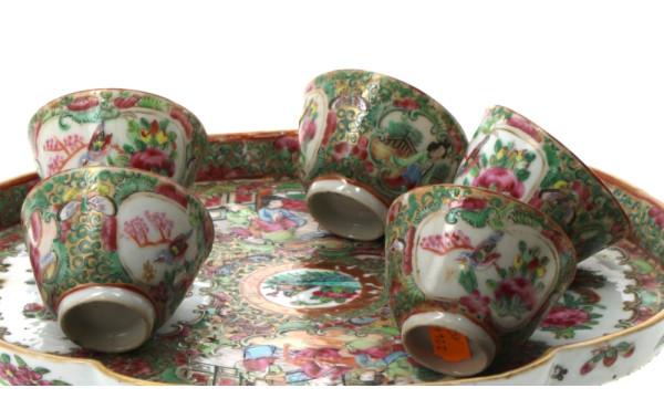 CHINE Décor Canton - Plateau polylobé en