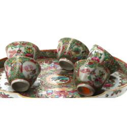CHINE Décor Canton - Plateau polylobé en