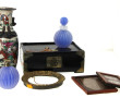 Lot comprenant un coffret à bijoux asiat
