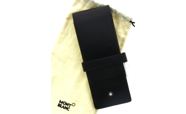 MONTBLANC - Etui à stylos en cuir noir, 