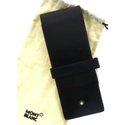 MONTBLANC - Etui à stylos en cuir noir, 
