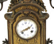 Garniture de cheminée en laiton et métal