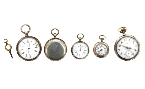 Lot de 3 montres gousset en argent (poin