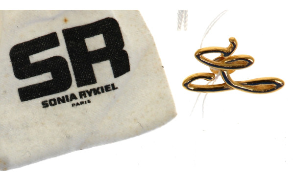 SONIA RYKIEL - Broche pin's en métal dor