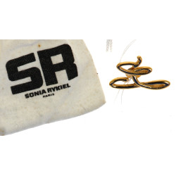 SONIA RYKIEL - Broche pin's en métal dor