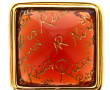 NINA RICCI - Broche en métal doré et rés