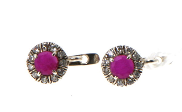 Paire de BO en argent 925ème serties de 