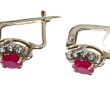 Paire de BO en argent 925ème serties de 