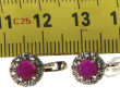 Paire de BO en argent 925ème serties de 