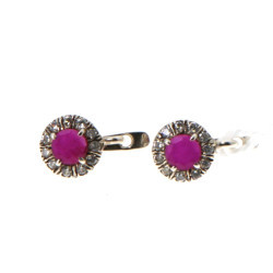 Paire de BO en argent 925ème serties de 