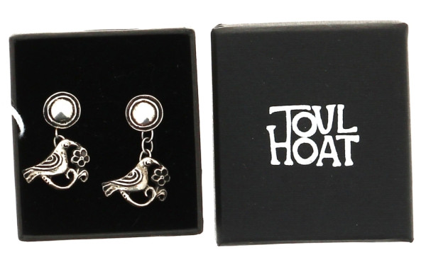 TOULHOAT - Paire de boucles d'oreilles o