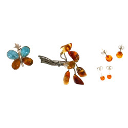 Pendentif papillon en argent 925ème et c