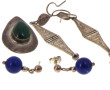 Lot de 3 paires de BO en argent, pierres