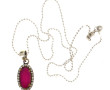 Pendentif en argent et vermeil serti d'u