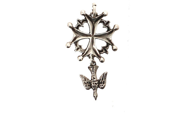 TOULHOAT - Pendentif croix hugenote en a
